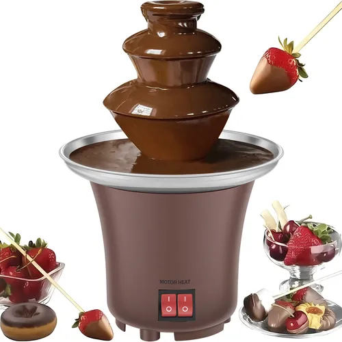 Schokoladen fondue Brunnen Maschine drei Schichten Schokoladen schmelze mit Heiz fondue Maschine