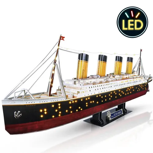 Titanic 3d führte Puzzles für Erwachsene 88 cm 266 Stück Titanic Spielzeug für Erwachsene Teenager
