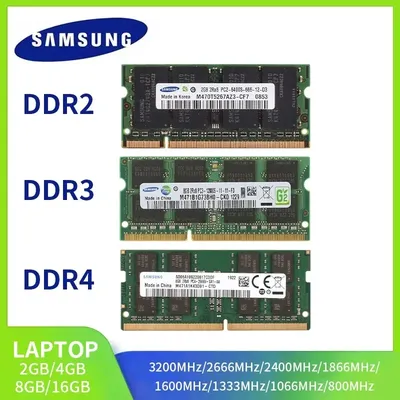 SAMSUNG-Mémoire RAM pour ordinateur portable DDR4 DDR3 DDR2 16 Go 8 Go 4 Go 2 Go 3200 2666