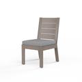 Sunset West Laguna Patio Dining Side Chair w/ Cushion, Granite in Brown | Wayfair SW3501-1A-5402