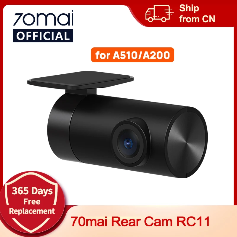 70mai Rear Cam RC11 für 70mai Dash Cam A200 A510 Auto DVR Unterstützung Parkplatz Aufnahme Image
