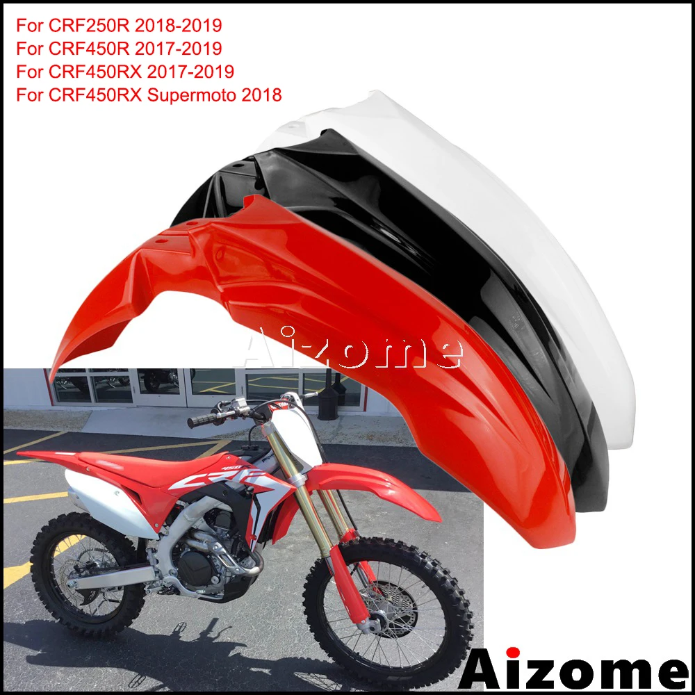 Moto Dirt Bike parafango anteriore per Honda CRF250R CRF250RX CRF450R CRF450RX 2018 2019 2020 CRF450 CRF250 Enduro parafango rosso
