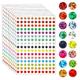 1760pcs 1/4 In Dot Labels Color Coded Labels Laser Shiny Glitter Dot Stickers, 16 Colors Style Color Coded Labels Stickers For Office, Student Classroom