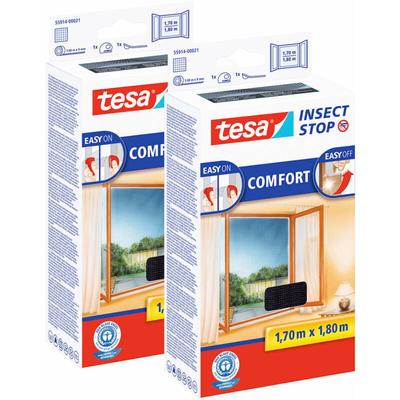 Tesa - Insect Stop comfort Fliegengitter für Fenster - Insektenschutz mit Klettband selbstklebend Image