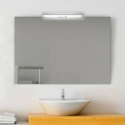 Badezimmerspiegel 100x70 cm aus poliertem Draht mit LED-Lampe Spiegel ohne Lampe