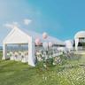 Partyzelt 4x10m Festzelt Pavillon100% Wasserdicht UV-Schutz - Weiß - Devoko