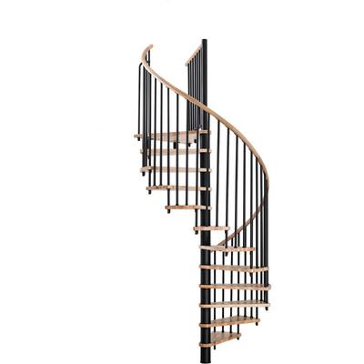Minka Spindeltreppe Spiral Wood schwarz Wendeltreppe, 120 cm, Buche Image