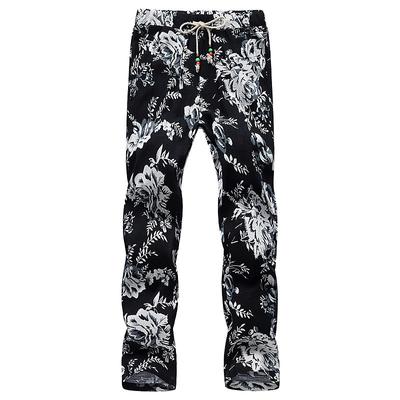 Men's Joggers Trousers Summer Pants Baggy Pants Beach Pants Drawstring Elastic Waist Straight Leg Graphic Prints Floral Print Yoga Gym Classic Style Boho K001 K002