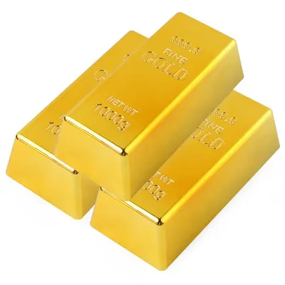 1PC Plastic Fake Gold Bullion Simulated Golden Brick Fake Glittering Gold Bar Paperweight Door Stop