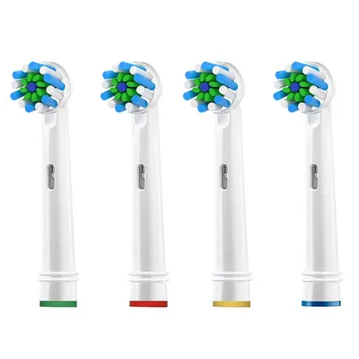 4pcs EB50 Cross Action Replacement Brush Heads For Oral B D12 D16 D100 3757 3709 pro3 pro1max