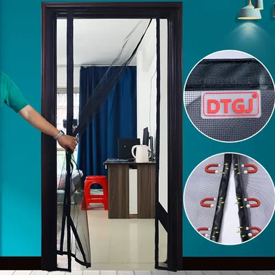 Magnetic Door Screen Custom Size Mosquito Net Curtain Fly Insect Anti-mosquito Invisible Mesh For