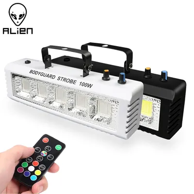 ALIEN RGB White DJ Disco Strobe Lights 40W 60W 80W 100W Remote Control Sound Flash Party Wedding