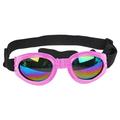 Duklien Pet Glasses Dog Goggles Pet Sunglasses Adjustable Folding Eye Wear Uvs Protection Windproof Polarized Sunglasses (Pink)
