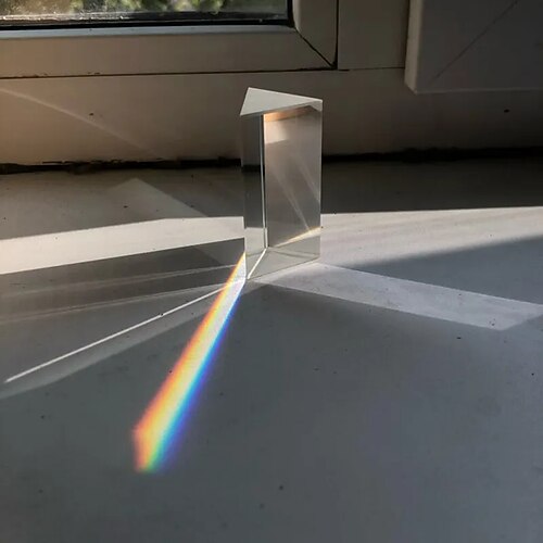 Geschenkbox Kristall Dreifach Dreieckig Gleichseitiger Prism Teenager Neuheit Wissenschaftsexperiment Physik Kindern Spielzeuge Geschenke Weihnachtsgeschenk