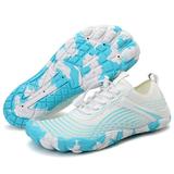 Water Shoes Quick Dry Bathing Shoes Non-slip for Outdoor Beach (43 white blue)