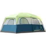 PORTAL 10 Person Cabin Tent Family Camping Tent Easy Setup Windproof/2-Room/Large Mesh Windows Tents with Carry Bag Family Tent for Camping/Hiking Blue/Green