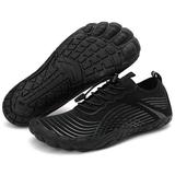 Water Shoes Quick Drying Swimming Shoes Non-slip for Outdoor Beach (36 Black)
