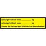 Dreifke® Hinweisschild Zulässige Fach- und Feldlast, ökologische Folie, selbstklebend, 200x50mm