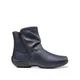 Hotter Womens Whisper Wide Fit Leather Ankle Boots - 6.5 - Navy, Navy,Black