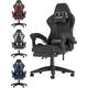 (Black) Ergonomic Gaming Chair with Footrest