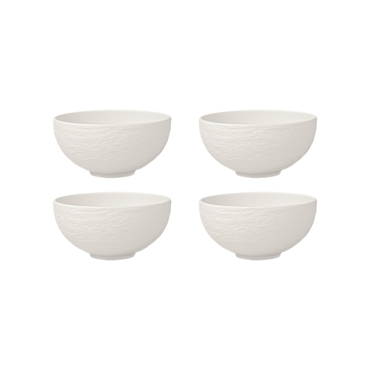 Villeroy & Boch Manufacture Rock Suppen Bol weiß Ø 12,5 cm 4er Set Image