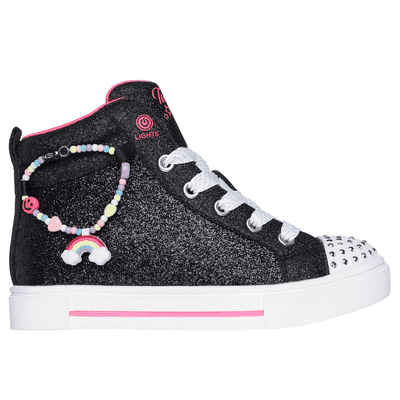 Skechers Girl's Twinkle Toes: Twinkle Sparks - Charm Bestie Sneaker | Size 2.0 | Black | Synthetic/Textile
