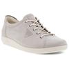 Schnürschuh ECCO "Ecco Soft 2.0", Damen, Gr. 36, grau (hellgrau), Nubukleder, sportlich, Schuhe, Freizeitschuh, Halbschuh, Schnürschuh mit dezenter Logo Prägung