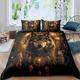 Brown Wolf Bedding Set Dream Catcher Bed Sets Galaxy Dots Feather Comforter Cover The Milky Way Dots Quilt Cover Luxury Lines Animals Themed Duvet Cover Double Room Decor For Teen Girls
