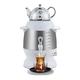 Double Wall Stainless Steel Hot Water Kettle, Turkish Double Kettle Large Capacity, 6+1=7 Liters, 1350W, 4-6 Minutes Heating, Modern Traditional Design Tea Kettle, Overheating Protection