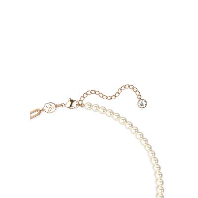 Kette mit Anhänger SWAROVSKI "TEDDY", rosa (roségoldfarben, rosa, weiß), Halsketten, Damen, Metall-Perlen, L: 43cm B: 15mm, Metall, Perlen, mit Swarovski Kristall, Swarovski Zirkonia und Swarovski Perle, B:15mm Image