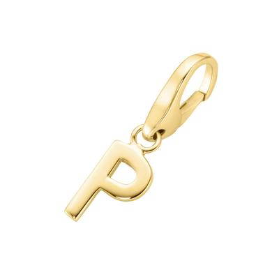 Charm Buchstabe "Buchstabe P, Silber 925", gold, GIORGIO MARTELLO MILANO, Charms, Damen, Silber 925 (Sterlingsilber)