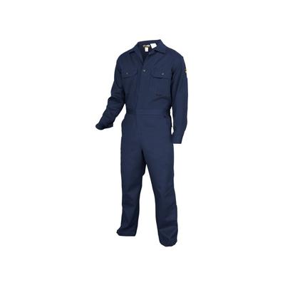 MCR Safety Flame Resistant Deluxe Coverall 88percent Cotton 12percent Nylon Navy Blue 64 TALL DC1N64T