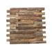 Ekena Millwork 11 7/8"W x 11 7/8"H x 1/2"P Interlocking Boat Wood Mosaic Wall Tile, Natural Finish (11-Pack) in Brown | Wayfair