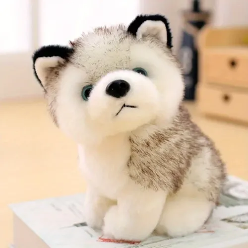Realistische Husky Hund Stofftiere Plüschtiere Spielzeug weich kawaii Wolf Haustier Puppe Ostern