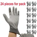 12 paires de gants de travail en PU avec revêtement de protection paume enduite gants de travail
