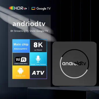 Android TV-Box 8k Ultra HD mit Google Voice Assistant Streaming Media Player All winner H313 2GB