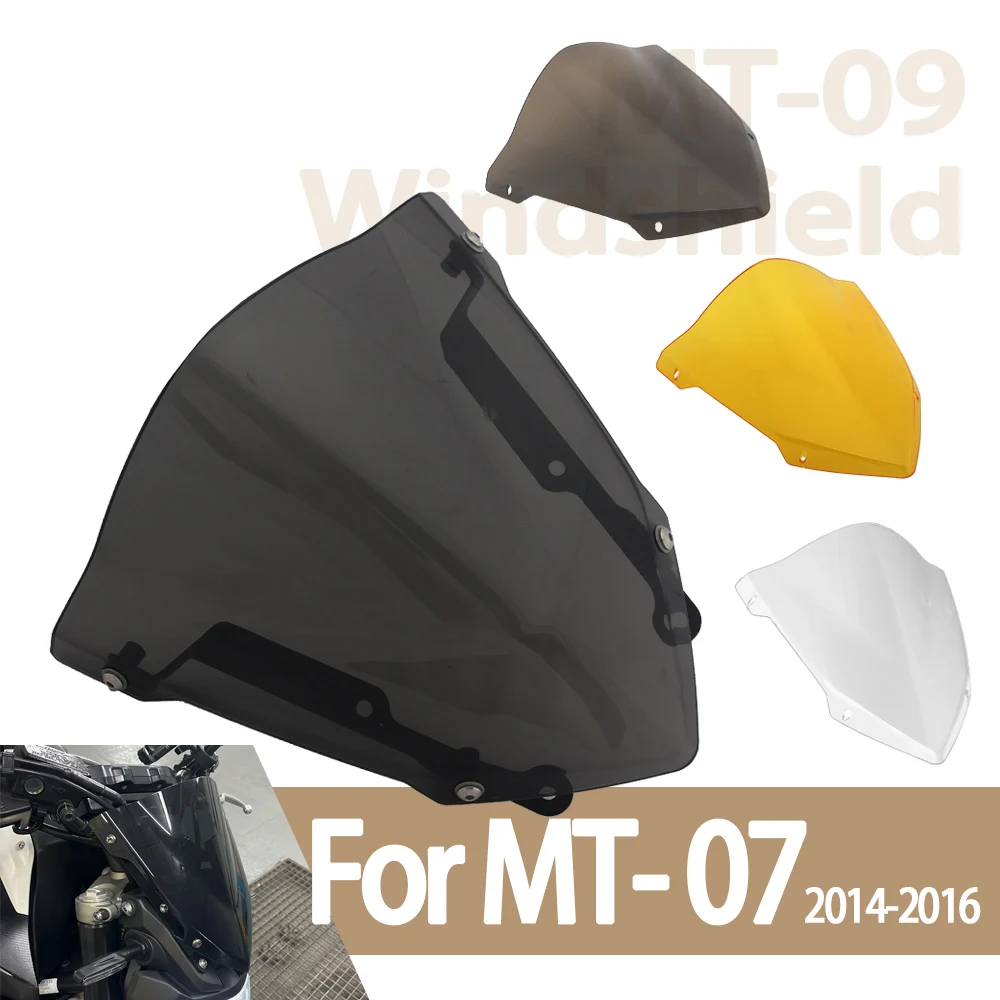 Per YAMAHA MT07 MT 07 MT-07 FZ07 FZ-07 2014-2017 Moto Parabrezza Deflettori del Vento Parabrisas Sport Parabrezza Accessori