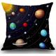 Add A Touch Of Outer Space To Your Home Decor With This Solar System Square Linen Cushion Cover!