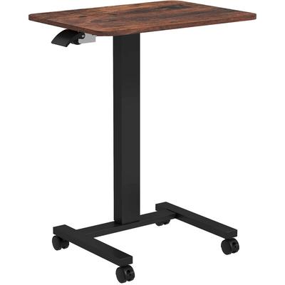 Vinsetto - Computertisch Höhenverstellbar, Laptoptisch mit Rollen, Steh-Sitz Schreibtisch, Mobiler Image