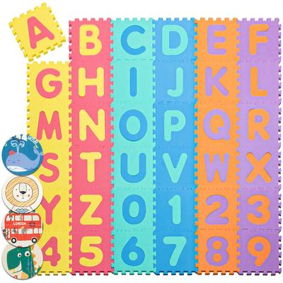 Babify - Star Ibaby Spielmatte Baby, Krabbelmatte mit abc & Zahlen, BPA-Freie Spielmatte für Baby,