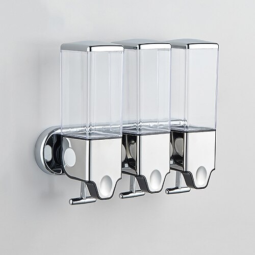 Seifenspender zur Wandmontage ohne Bohren für Bad und Küche, Shampoo- und Spülungsspender ohne Bohren mit Klebstoff Image