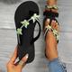 Women's Flip Flops Ladies Wedge Sandals Summer Comfortable Soft Slippers Platform Sandals Flat Slides Shoes Butterfly Rhinestone Thong Straps Clip Toe Slippers Comfy Casual Sandals Pink Blue Green