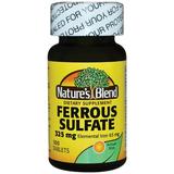 Nature s Blend Ferrous Sulfate 325 mg with Elemental Iron 65 mg Supplement - Cellular Energy Support Promotes Red Blood Cell Production & Immune System Support - 100 Tablets - Pack of 2