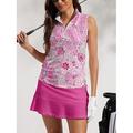 Per donna Polo da golf Rosso rosa Senza Maniche Top Abbigliamento da golf da donna Abbigliamento Abiti Abbigliamento