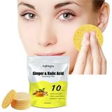 2024 Facial Cleansing Pad New KojicAcid And Turmeric Cleansing Pads Compressed Facial Sponges Turmeric KojicAcid Cleansing Pads Facial Sponges For Cleansing Exfoliating 10PCS