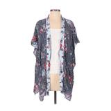 Ann Taylor LOFT Kimono: Gray Tops - Women's Size X-Small