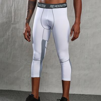 "TEMU Mckenaten Men's Quick-dry Athletic Shorts - High-waisted, Breathable & Moisture-wicking Gym Pants With "mckenaten" Print, Fitness, Running, And Outdoor Activities" Image