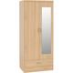 (2 Door Mirrored Wardrobe) Nevada Bedroom Furniture Range - Sonoma Oak Effect