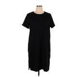 Jessica Simpson Cocktail Dress - Sheath Crew Neck Short Sleeve: Black Solid Dresses - Women's Size X-Large