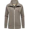 Sweatjacke RAGWEAR "Shocky", Damen, Gr. M (38), braun, Obermaterial: 70% Baumwolle, 30% Polyester; Innenfutter: 70% Baumwolle, 30% Polyester, casual, lässig geschnitten hüftlang, hoch geschlossener Ausschnitt, Langarm eng Rippbündchen, Sweatjacken,...